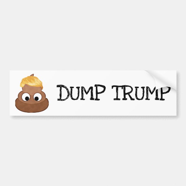 Dump Trump Poop Pile Bumper Sticker (Front)