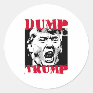 DUMP TRUMP - RED LETTERS - Anti-Trump - Classic Round Sticker