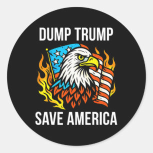 Dump Trump - Save America - Classic Round Sticker