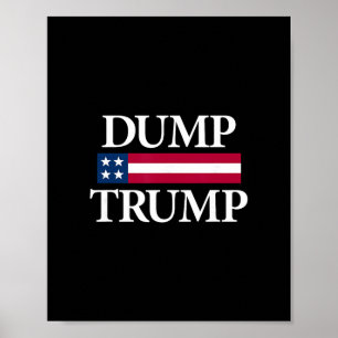 Dump Trump Shirts Black Uni Adult Modern Political Poster