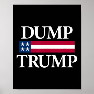 Dump Trump Shirts Black Uni Adult Modern Political Poster