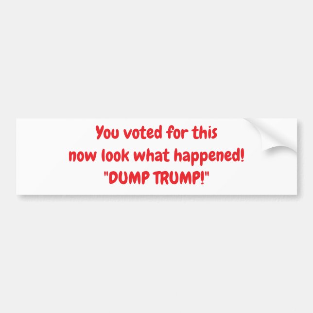 "dump trump!" sticker (Front)