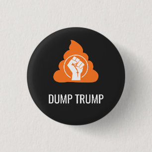 DUMP TRUMP T-Shirt 3 Cm Round Badge