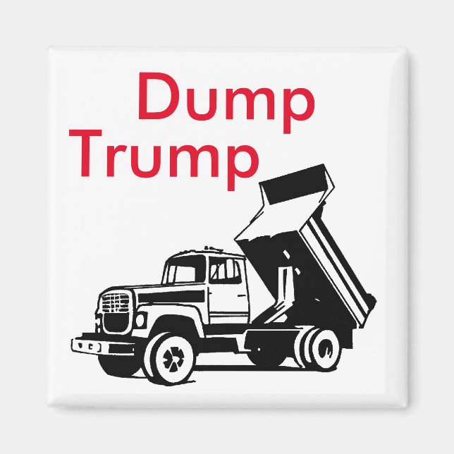 dump trump truck magnet (Front)