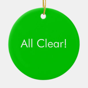 Dumping in Progress / All Clear Bathroom door Sign Ceramic Ornament