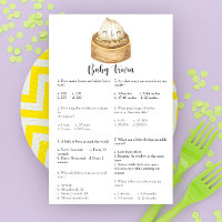 dumpling baby shower Baby Trivia