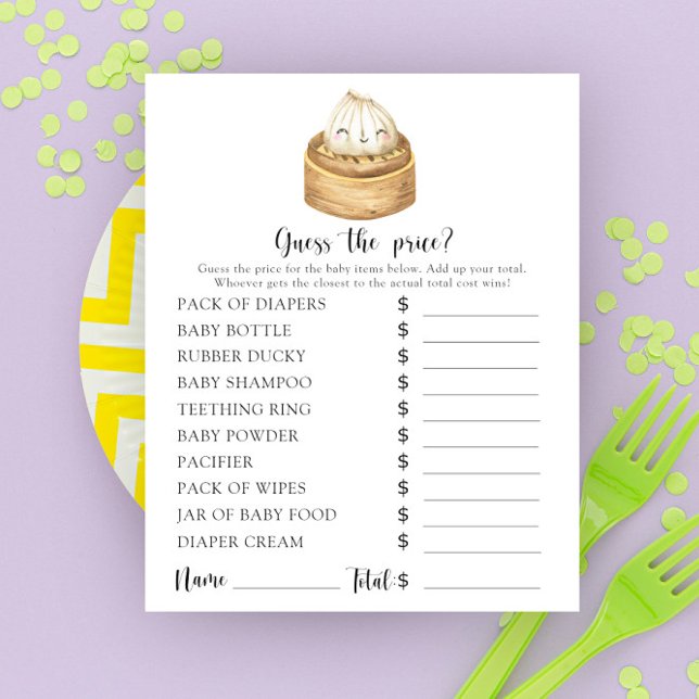 Dumpling baby shower Guess the price? Game (Creator Uploaded)