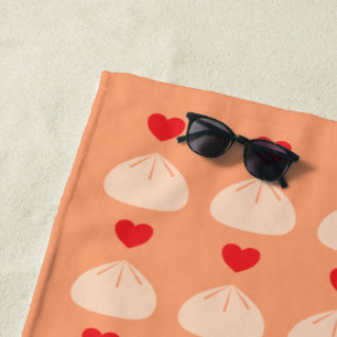 Dumpling Love Cantaloupe Beach Towel