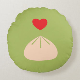 Dumpling Love Matcha Round Pillow