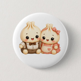 Dumpling parents 6 cm round badge