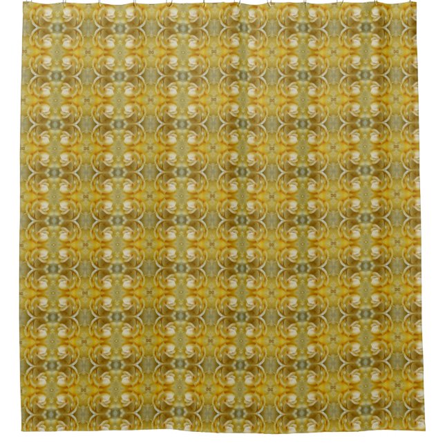 Dumpling Rose Ikat Shower Curtain (Front)