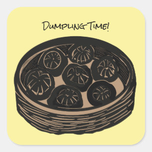 Dumpling Time Square Sticker