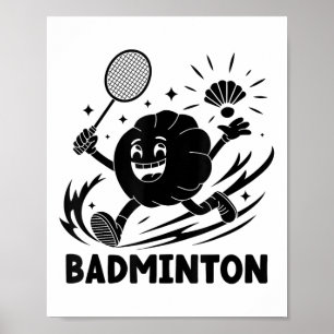 Dumplings Play Badminton Chopstick Wrap Cuisine Sp Poster