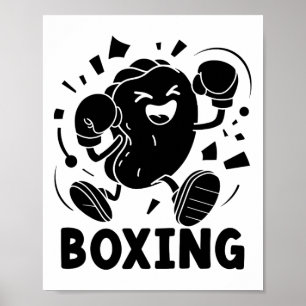 Dumplings Play Boxing Chopstick Wrap Cuisine Sport Poster
