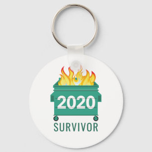 Dumpster Fire 2020 funny personalized Key Ring