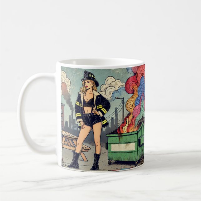 Dumpster fire  coffee mug (Left)