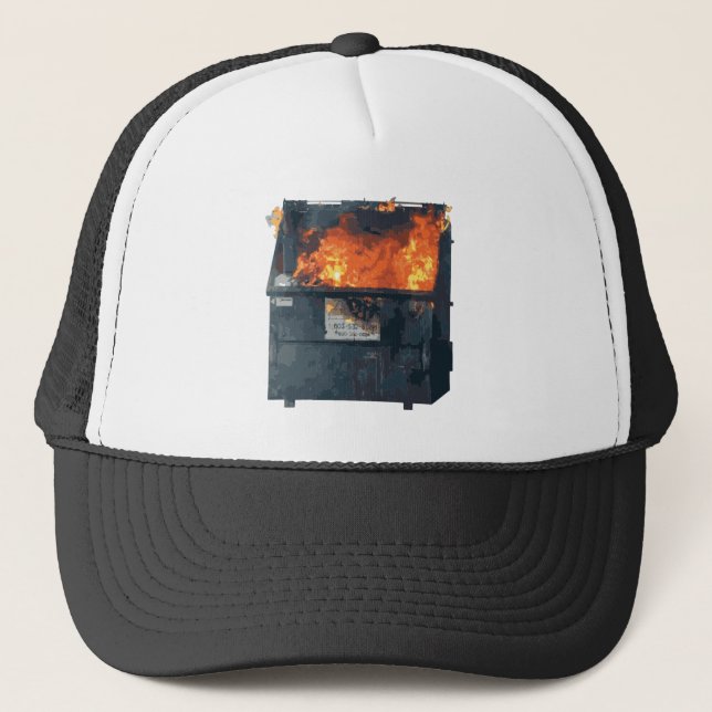 Dumpster Fire - funny hot mess Trucker Hat (Front)