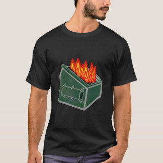 Dumpster Fire Garbage Trash Can T-Shirt