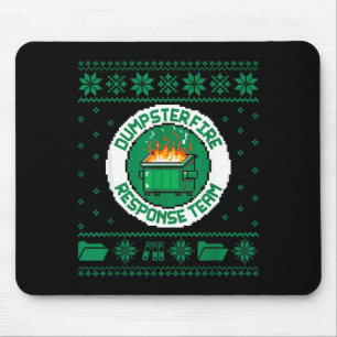 Dumpster Fire Resnse Team Chaos Ugly Sweater Cute Mouse Pad