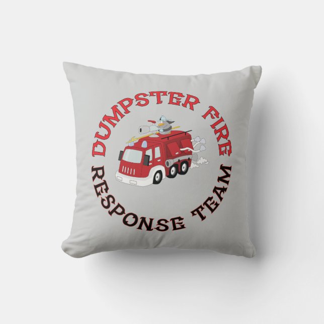 Dumpster Fire Response Team Cushion (Front)