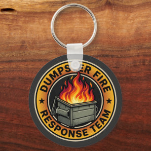 dumpster fire response team key ring