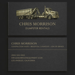 Dumpster Rental Services Professional  Business Card