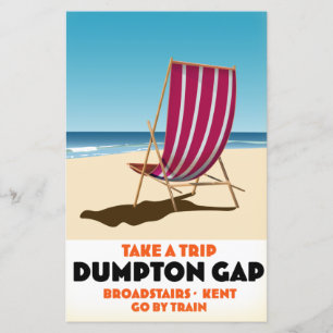 Dumpton Gap Broadstairs Kent seaside poster Postca