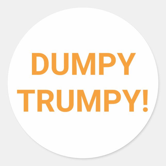 DUMPY TRUMPY Comic Splash-Art Hankamer Artjunkhaus Classic Round Sticker (Front)