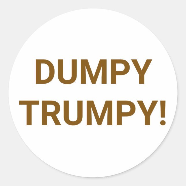 DUMPY TRUMPY Comic Splash-Art Hankamer Artjunkhaus Classic Round Sticker (Front)