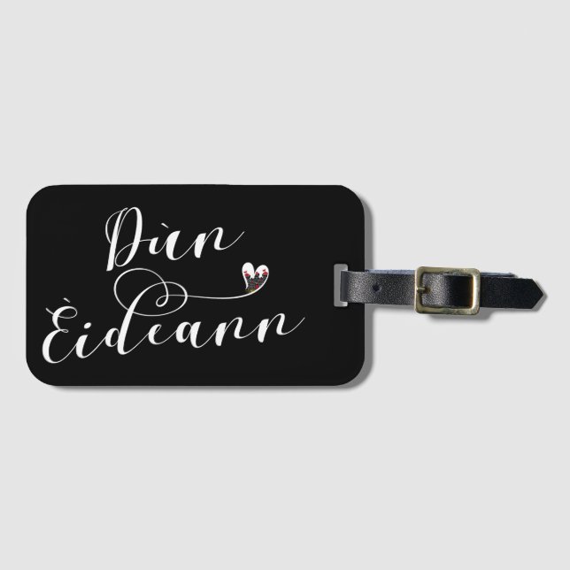 Dùn Èideann Flag Heart, Edinburgh Luggage Tag (Front Horizontal)