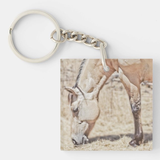 Dun Horse  - Square (double-sided) Key Ring (Front)