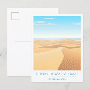 Dunas de Maspalomas Las Palmas Spain Travel Postcard