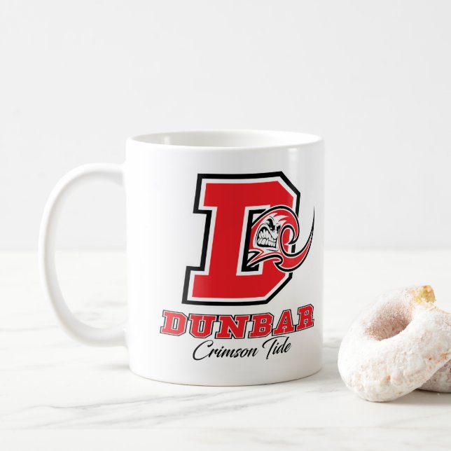 Dunbar Crimson Tide Mug (With Donut)