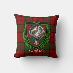 Dunbar Scottish Clan Tartan and Crest Cushion