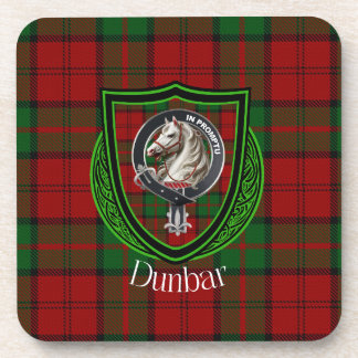 Dunbar Scottish Clan Tartan & Crest Coaster