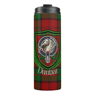Dunbar Scottish Clan Tartan & Crest Thermal Tumbler