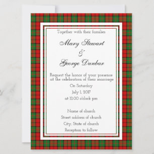 Dunbar Scottish Wedding Invitation