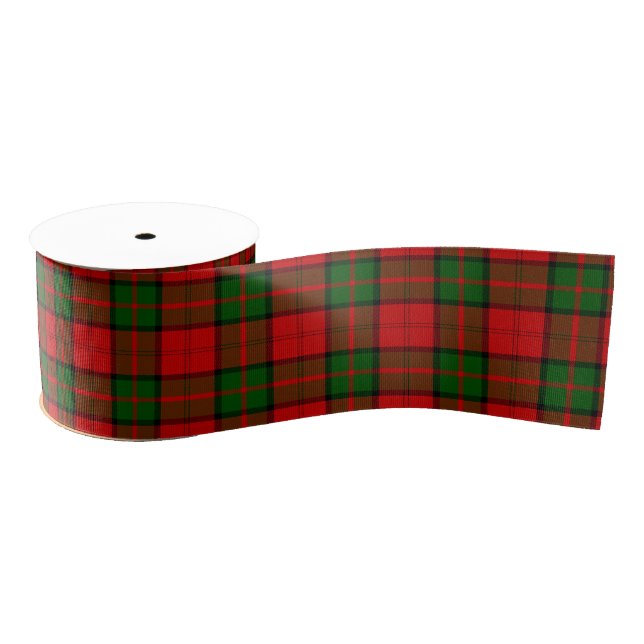 Dunbar tartan red green plaid grosgrain ribbon (Spool)