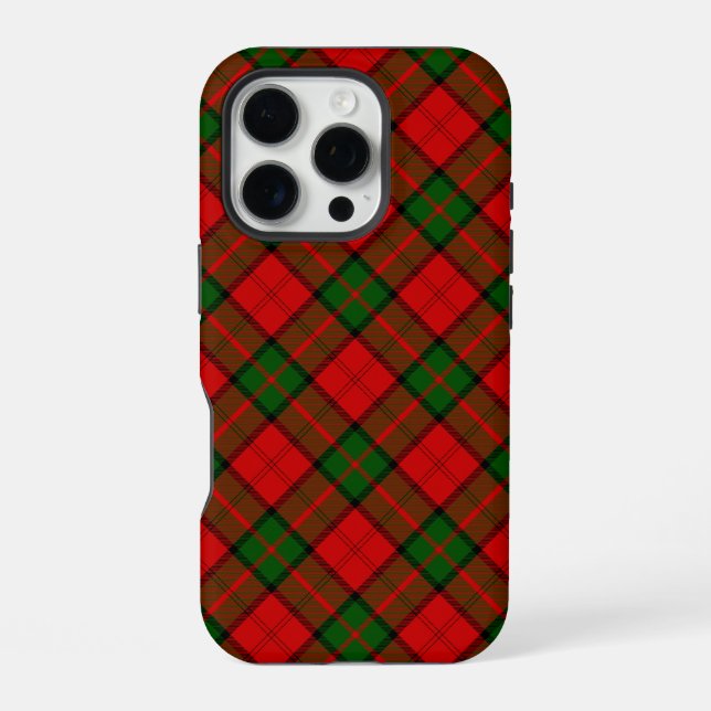 Dunbar tartan red green plaid iPhone case (Back)