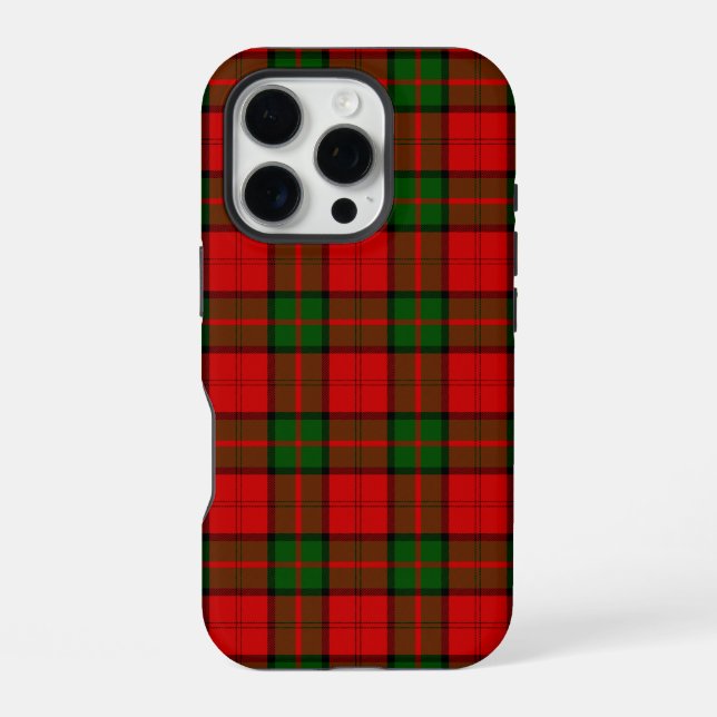 Dunbar tartan red green plaid iPhone case (Back)