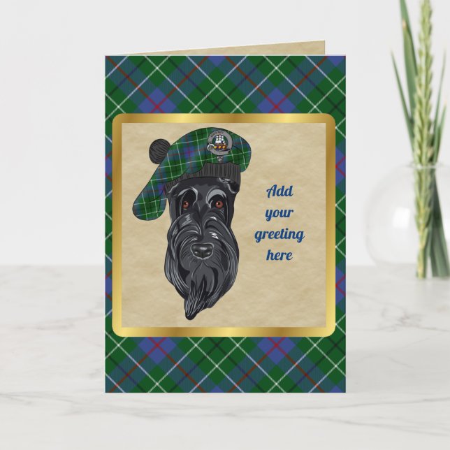 Duncan Badge & Tartan Personalised Card (Front)