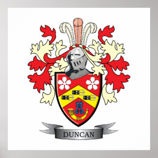 Duncan Family Crest Coat of Arms Poster