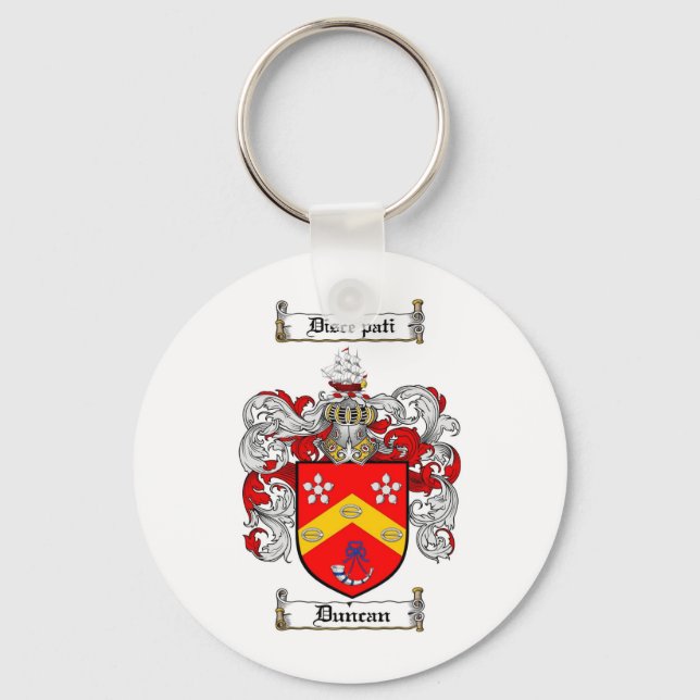 DUNCAN FAMILY CREST -  DUNCAN COAT OF ARMS KEY RING (Front)