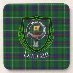 Duncan Scottish Clan Tartan & Crest Coaster