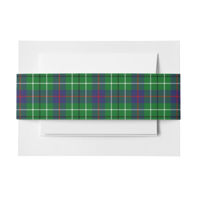 Duncan Scottish Tartan Belly Band Invitation Belly Band (Front Example)