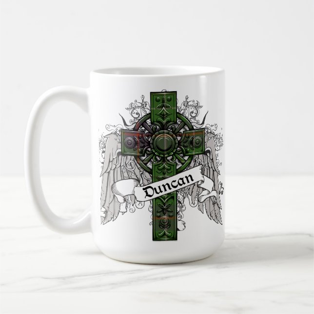 Duncan Tartan Cross Coffee Mug (Left)