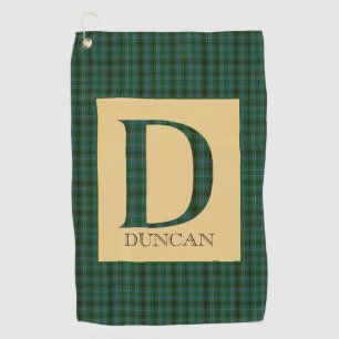 Duncan Tartan Monogram D Golf Towel