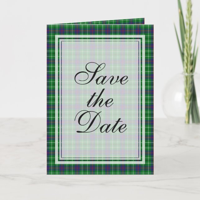 Duncan Tartan Save The Date Invitation (Front)
