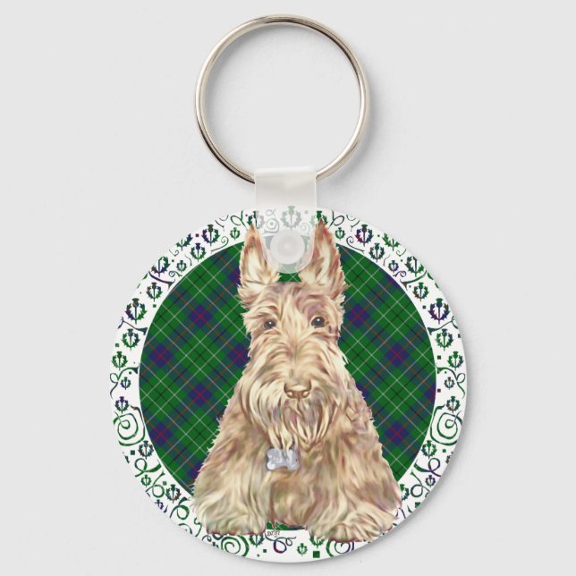 Duncan Tartan Scottie Key Ring (Front)