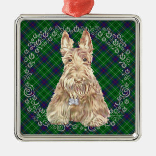 Duncan Tartan Scottie Metal Ornament